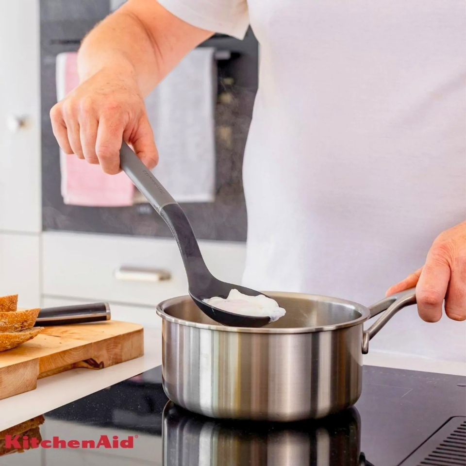 Colher Perfurada para Servir Nylon Multiuso Cinza KitchenAid