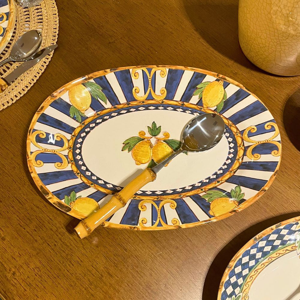 Travessa Média Cerâmica Taormina 39cm Maison Blanche