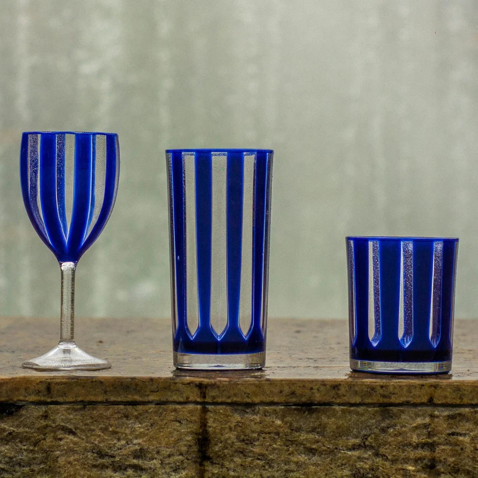 Taça Acrílico Azul Linha Náutica 270ml