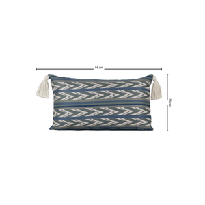 Almofada Linho 35X58 Ikat Verde Tassel