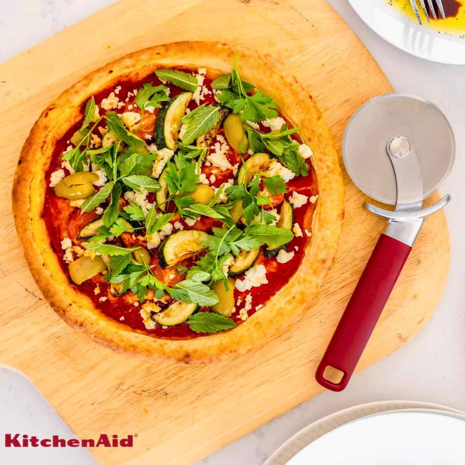 Cortador de Pizza Profissional Lamina Inox Vermelho KitchenAid
