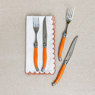 Faqueiro Laguiole La Maison Luxo Laranja 30 Peças