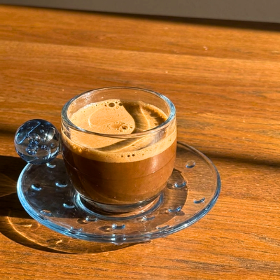 PRÉ-VENDA: Jogo de 6 Xícaras de Café Esfera Vidro Azul Linha Sintonia 120ml