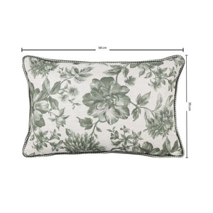 Almofada Linho 35X58 Estampa Dupla Face Xadrez Grande Verde Cordão
