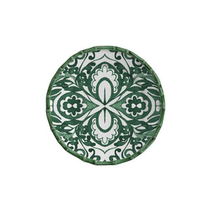 Jogo 4 Pratos de Sobremesa Cerâmica Dolce Mare Verde 20cm Maison Blanche
