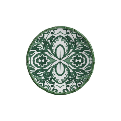 Jogo 4 Pratos de Sobremesa Cerâmica Dolce Mare Verde 20cm Maison Blanche