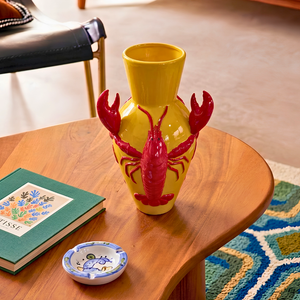 Vaso Cerâmica Lobster Amarelo Grande