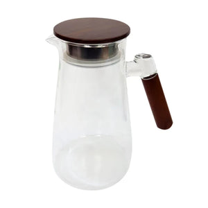 Jarra Vidro Borossilicato Cabo de Madeira Nobre 1,5L