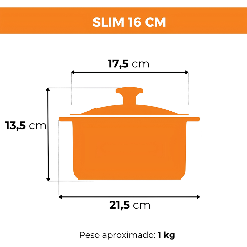 PRÉ-VENDA: Jogo de Panelas Cerâmica Slim 5 Peças Vermelho Coral