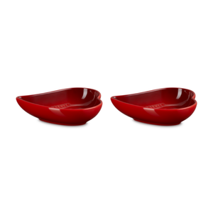 Kit 2 Pratos Coração Sphere Petal Vermelho 16cm Le Creuset
