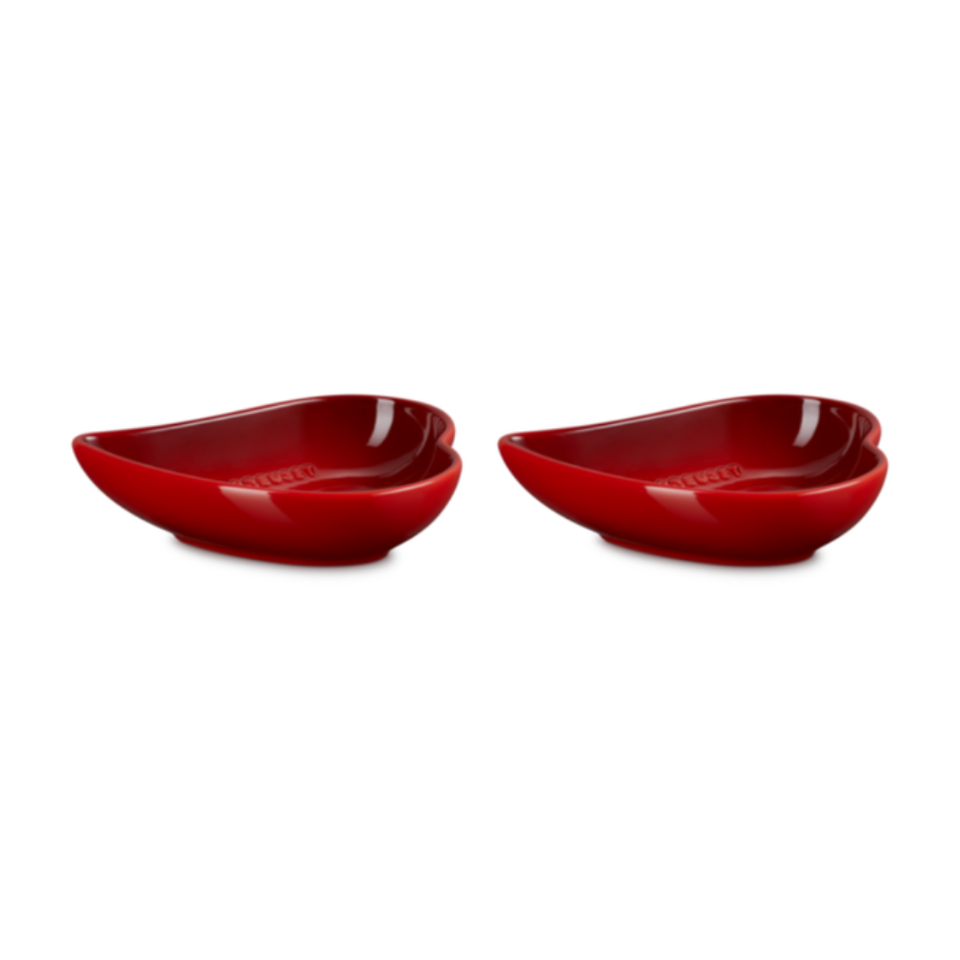 Kit 2 Pratos Coração Sphere Petal Vermelho 16cm Le Creuset