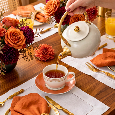 Conjunto com 6 Xícaras de Chá Porcelana Colline 250ml Strauss