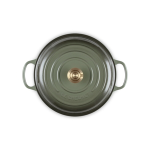 Caçarola Buffet Signature Thyme com Pegador Light Gold 3,5L 30cm Le Creuset