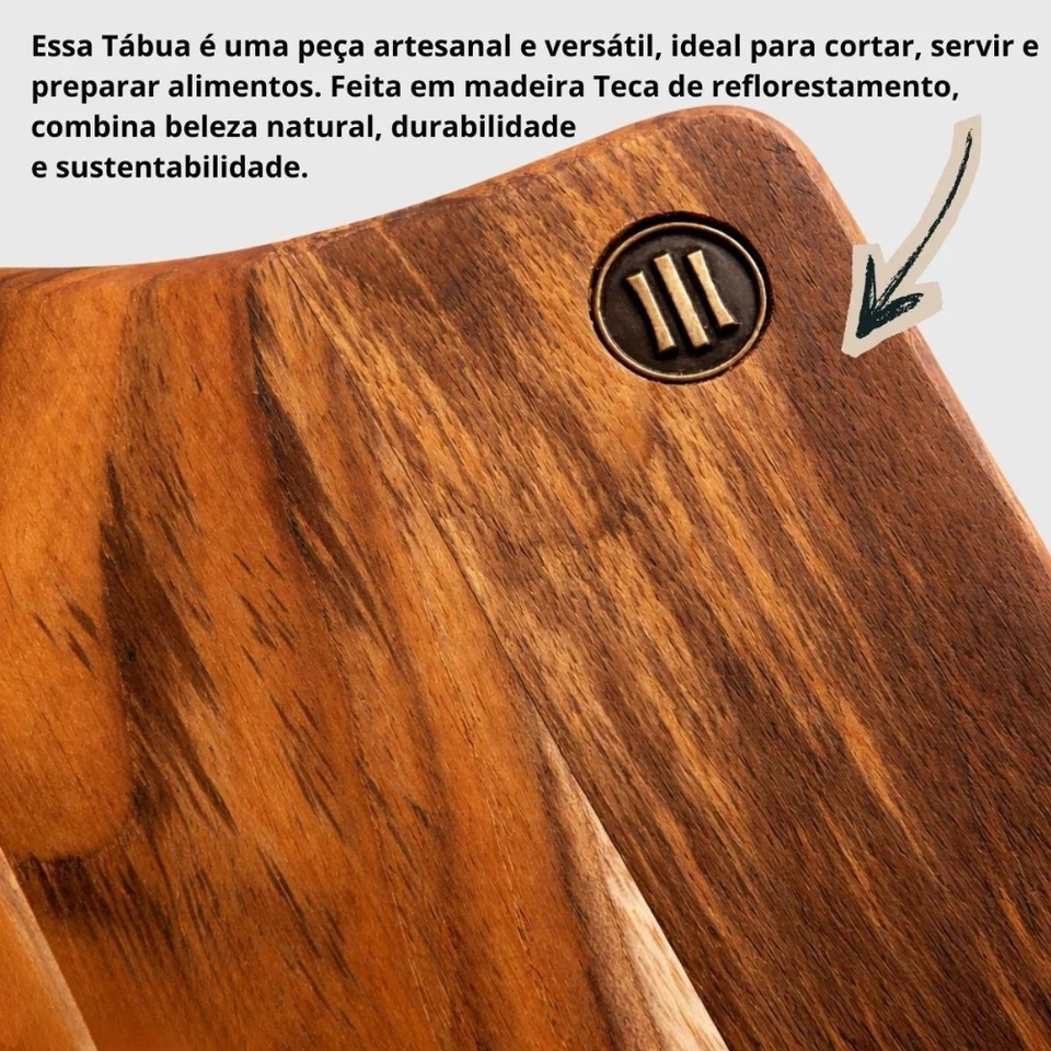 Tabua Corte Churrasco Artesanal 40x27cm Carve & Co