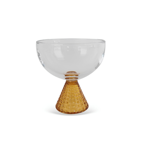 Jogo de 6 Taças Sobremesa Cristal Âmbar 400ml Linha Sintonia
