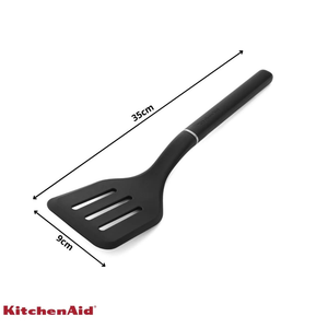Espátula Perfurada 35cm Cozinha em Nylon Preta KitchenAid