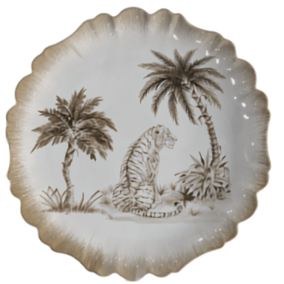 Jogo 6 Pratos de Sobremesa Cerâmica Savana 20cm Maison Blanche