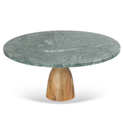 Boleira Suporte Madeira Green Marble