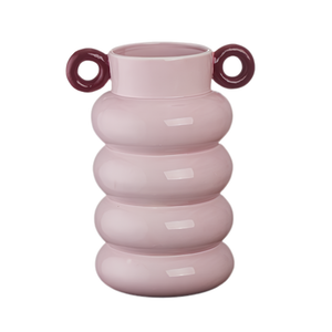 Vaso Cerâmica Loop Rosa 22,5x18x29cm
