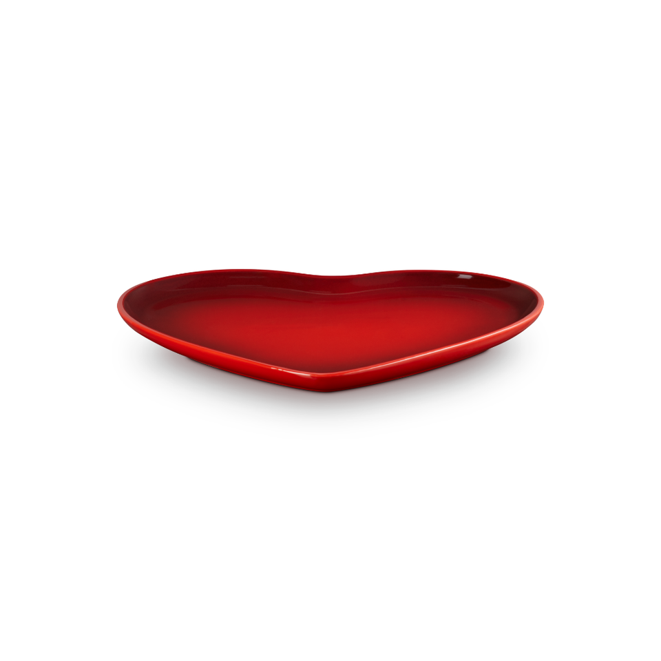 PRÉ-VENDA: Bandeja de Servir Coração Cerâmica Sphere Seoul Vermela 32cm Le Creuset