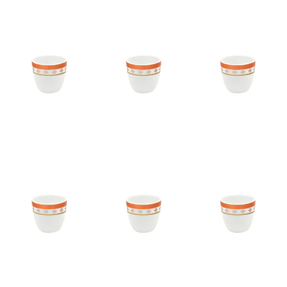 Conjunto com 6 Porta Ovos Porcelana Colline 4,5 cm Strauss