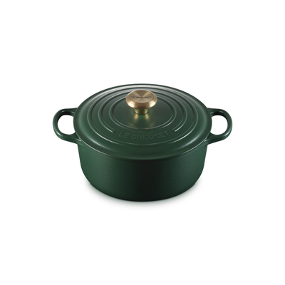 PRÉ-VENDA: Panela Redonda 24cm Signature Foret com Pegador Dourado 4,2L