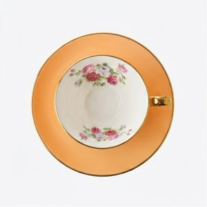 Jogo de 6 Xícaras de Café Chromesse Colorido New Bone China Filado Dourado 90ml