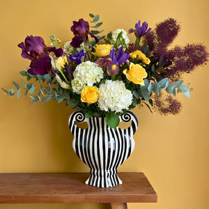 Vaso Grecco Preto e Branco Spirale
