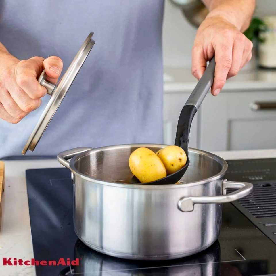 Colher Perfurada para Servir Nylon Multiuso Cinza KitchenAid