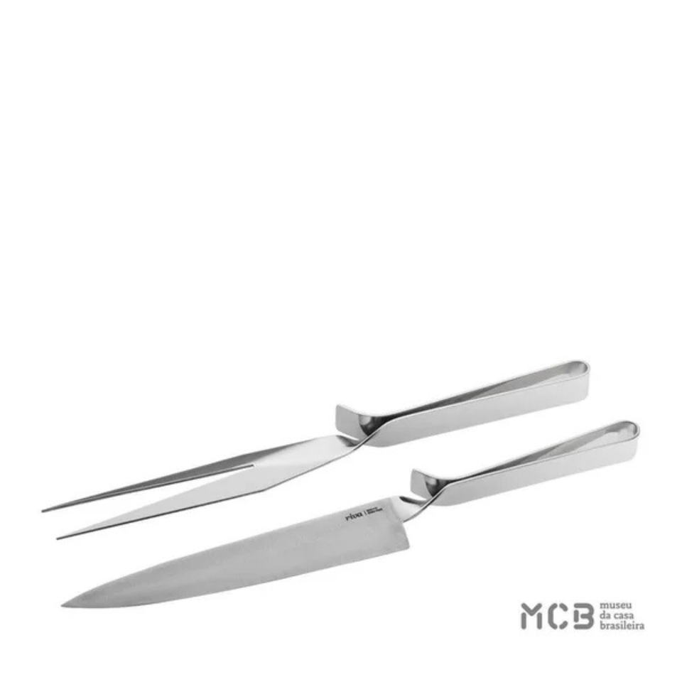 PRÉ-VENDA: Bandeja com Tábua e Par Thinchante Cassino Inox Riva