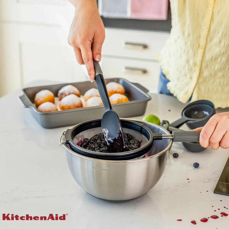 Peneira em Aço Inox Coar Polvilhar Cozinha Cinza KitchenAid