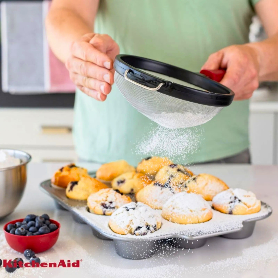 Peneira em Aço Coar Polvilhar Cozinha Vermelha KitchenAid