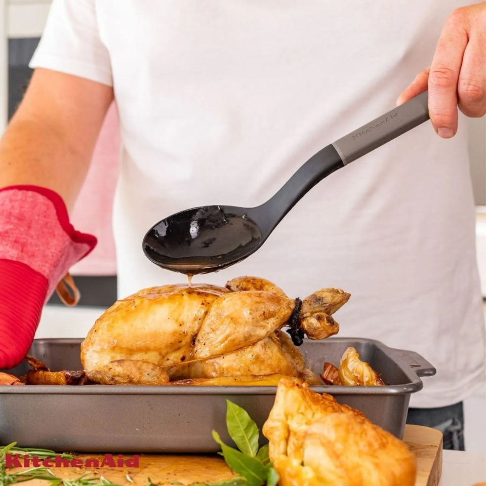 Colher de Cozinha Servir Nylon Multiuso Cinza KitchenAid