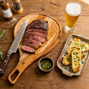 Tábua Corte Raquete Churrasco Cozinha Teca Artesanal Carve & Co