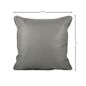 Almofada Linho 52X52 Estampa Mini Xadrez Verde Com Cordão