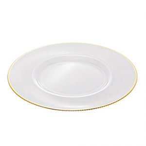 Sousplat Cristal Thin Edge Fio Ouro 33cm Wolff