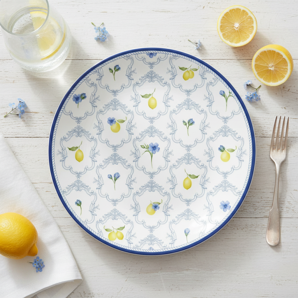 Jogo 6 Pratos Rasos Cerâmica Sicilia 29cm Alleanza