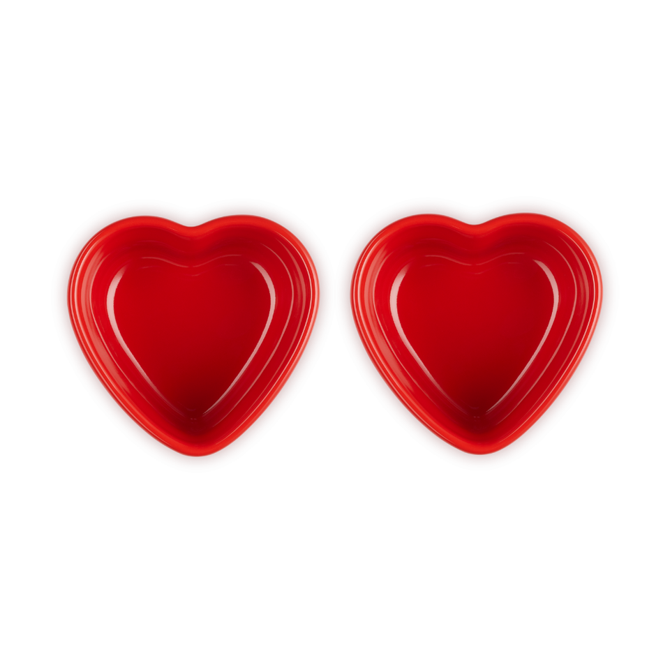 Kit com 2 Ramekin Coração Vermelho
