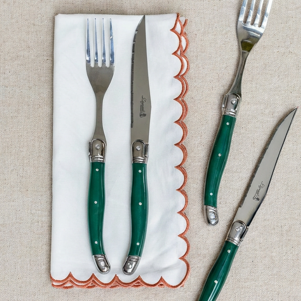 Faqueiro Laguiole La Maison Luxo Verde 30 Peças