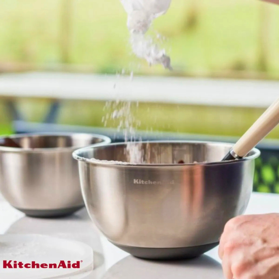 Conjunto 2 Tigelas Bowl em Inox Multiuso Cozinha KitchenAid