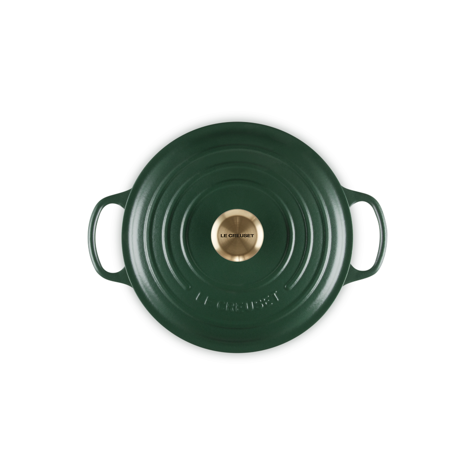 PRÉ-VENDA: Panela Redonda 26cm Signature Foret com Pegador Dourado 5,3L