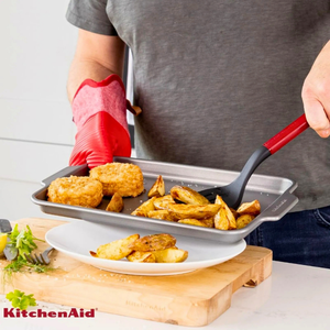 Espátula Perfurada 35cm Cozinha em Nylon Vermelha KitchenAid