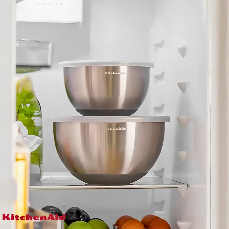 Conjunto 2 Tigelas Bowl em Inox Multiuso Cozinha KitchenAid