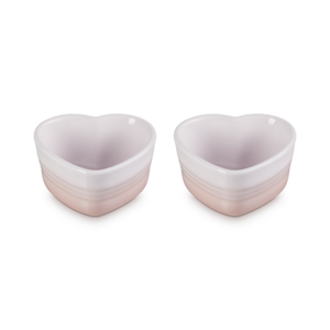 Kit com 2 Ramekin Coração Shell Pink