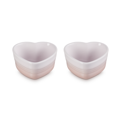 Kit com 2 Ramekin Coração Shell Pink