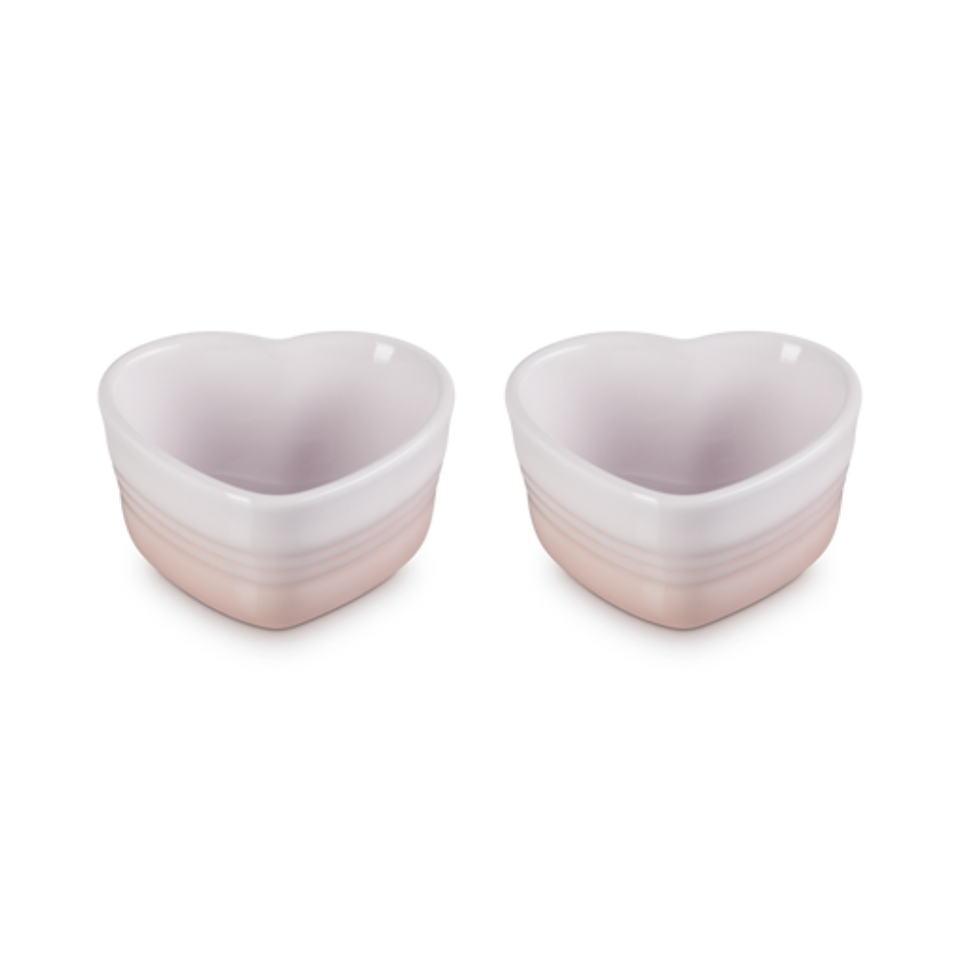 Kit com 2 Ramekin Coração Shell Pink
