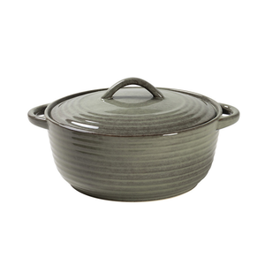 Caçarola com Alça Ceramica Verde Redonda 23,5cm