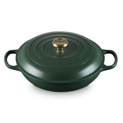 PRÉ-VENDA: Caçarola Buffet Signature Foret com Pegador Dourado 3,5L 30cm Le Creuset