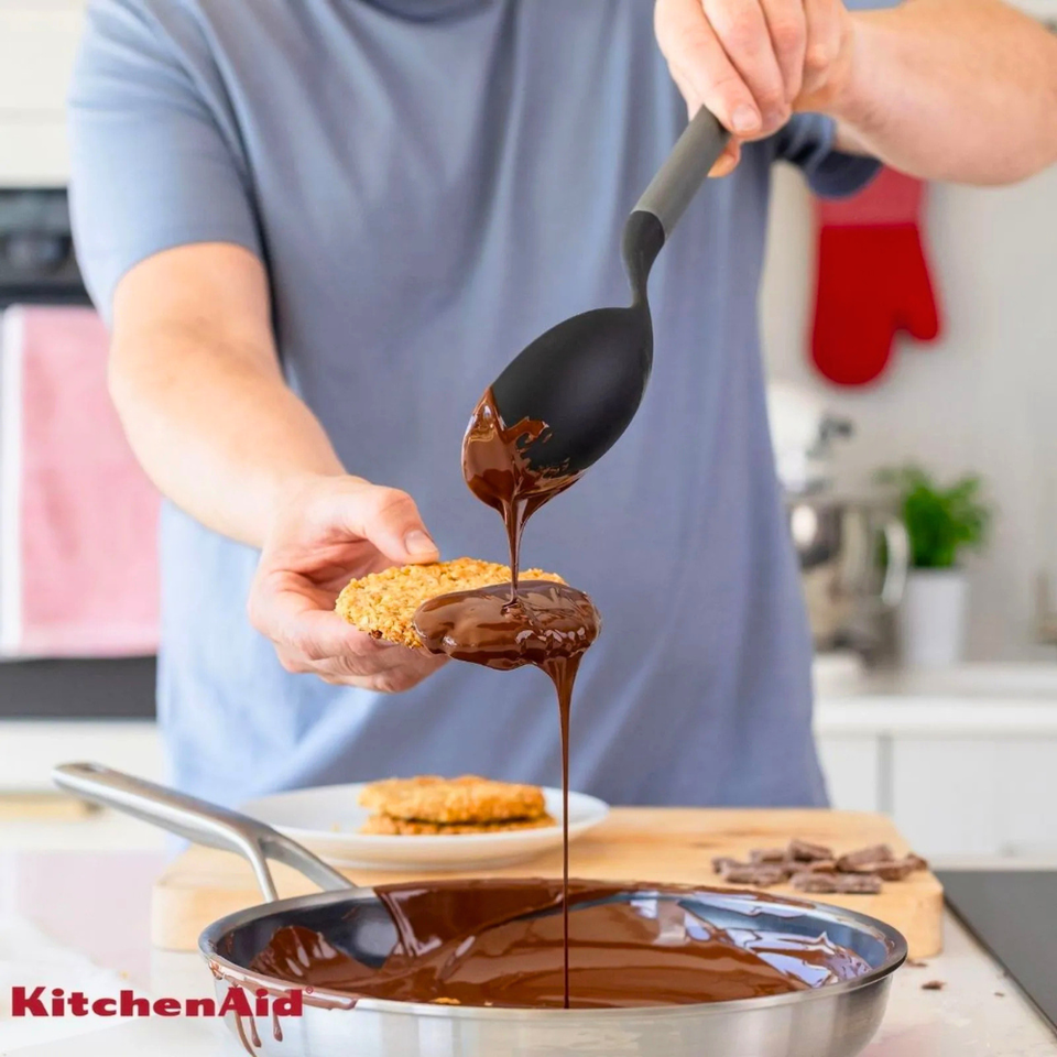 Colher de Cozinha Servir Nylon Multiuso Cinza KitchenAid