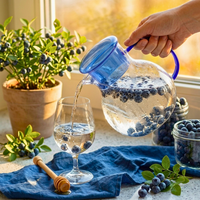Jarra Vidro Borossilicato Azul 1,2L